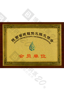 陕西水协会员单位证书